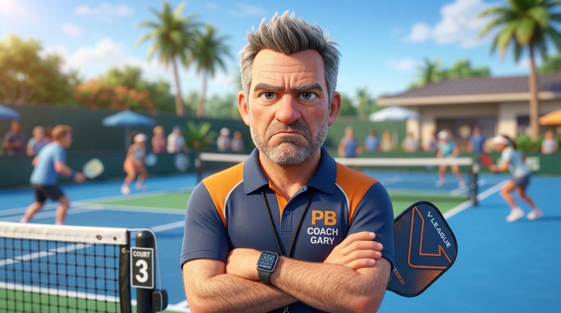 Coach on a pickleball court